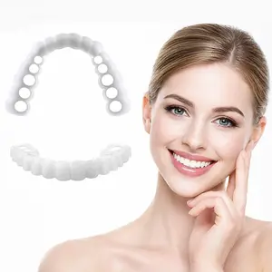 【3PC】Temporary Teeth Repair Kit Adjustable Snap OnVeneers - Natural White & Comfortable Moldable False Teeth- Reusable Smile Cover for Party & Daily
