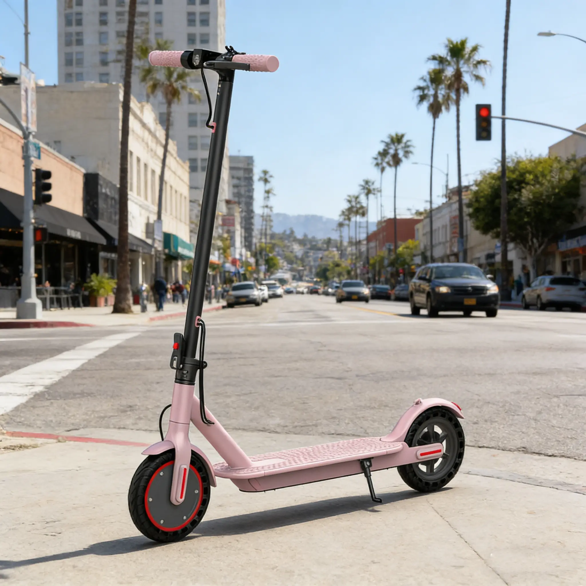 Electric Scooter,8.5" Tires,350W Motor,Up to 19MPH Max Speed,Portable Electric Scooter with Light, Suitable for Female Girls,Halloween Gifts.SummerWins,Father's Day Gife