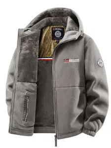 Men's Hooded Thermal Casual Fitted Jacket Coats with Thick Fleece Lining, Warm and Comfortable, Ideal for Winter Leisure and Travel, Perfect Gift for Outdoor Enthusiasts