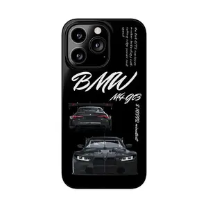BMW M4 GT3 Racing Car iPhone Case JDM Sports Car Phone Cover Black Aesthetic Luxury Gift for Men for iPhone 17 16 15 14 13 12 11 Pro Max Plus Tough Shell