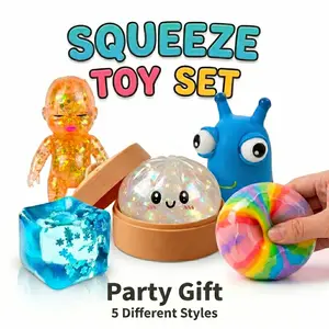 5-Piece Set Blind Box Malt Sugar Stress Relief Fidget Toys, Sensory Bundle, Creative Slow-Return Squishy, Party Gift, 5 Different Styles outdoorfun