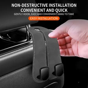 Car Headrest Hook, Car Seat Back Storage Hook, Wallet & Head Cover Pillow Hook, Suede Car Hook for Car Stowing & Tidying, Automotive, Car Hanger, Backseat Hanging Car Organizers, Car Storage Bag, Car Organization Supplies