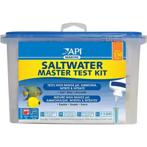 Saltwater Master Test Kit - Comprehensive 550-Test Water Quality Analysis for Saltwater Aquariums