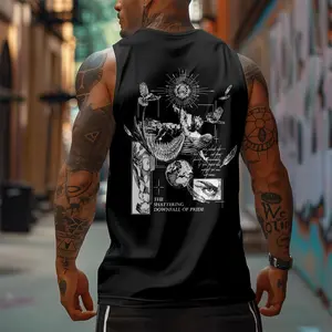 JOJO 90s Graphic Sleeveless Tank Tops Men Vest Streetwear Outfits Men Vacation Outfits Sleeveless Shirt