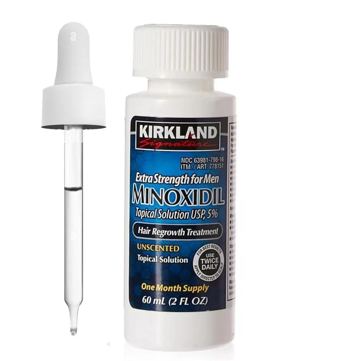 Kirkland 5% Hair Regrowth Serum for Men | Extra Strength | 1 Months Supply Daily