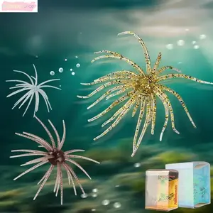 2 Pack Sea Urchin Soft Baits TPE Floating Biomimetic Fishing Lures For Bass Trout Topwater Strike Angler Outdoor Tackle Box Gear Artificial Swimbaits