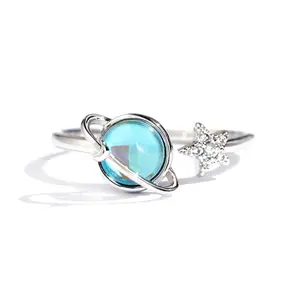 Elegant Adjustable Spinning Planet Star Anxiety Ring - Christmas Inspirational Gift for Daughters