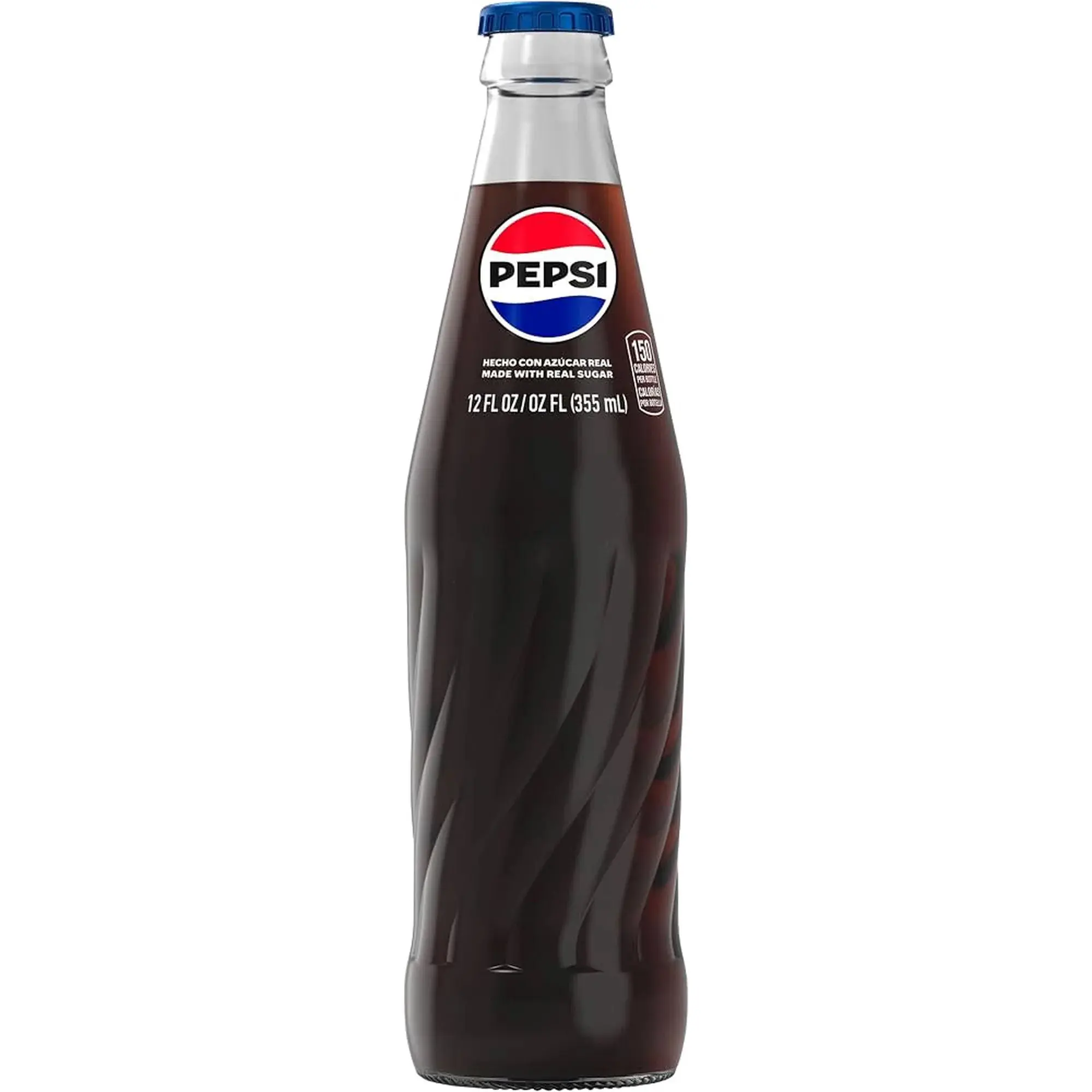 PepsiCola Real Sugar 12oz Glass Bottles, 12 Count