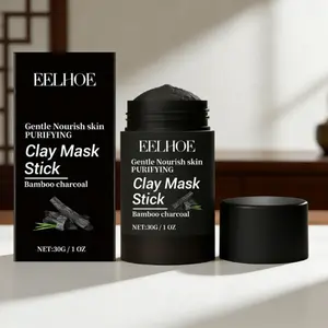 Bamboo Charcoal Mud Mask Stick, Gentle Cleansing Hydrating Facial Skin Care, Smooth Moisturizing Clay Mask Rod, Face Exfoliating Treatment, Exfoliate