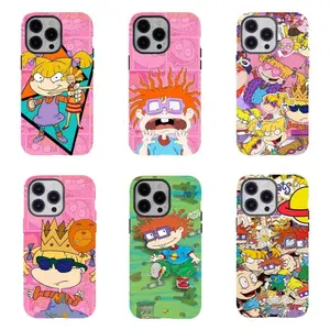 Adorable "Naughty Little Soldiers" character phone cases, featuring Angelica and Chucky designs, compatible with iPhone 17/16/15/14/13/12/11 Pro Max/Plus and Samsung Galaxy S23FE/22/23/24/25. The perfect gift for her!