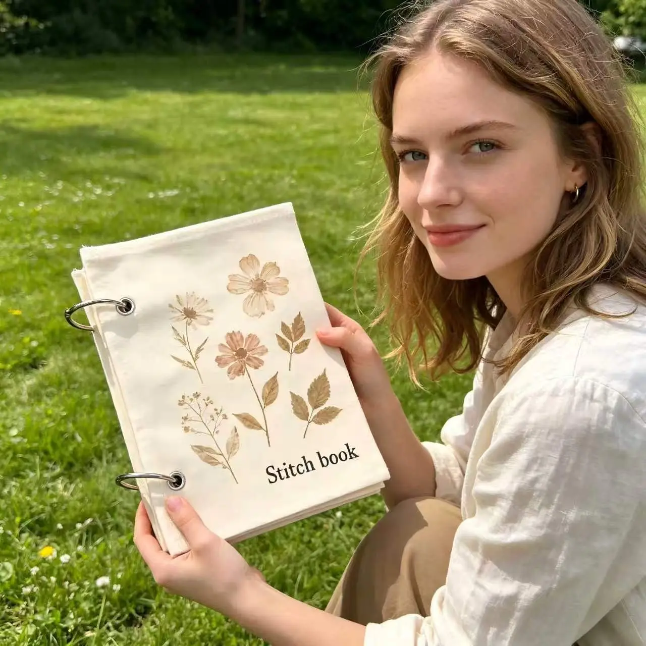 Blank Fabric Sketchbook, Ideal for Drawing and Writing, Perfect for Art Supplies, Durable Material, Versatile Use, Essential Tool
