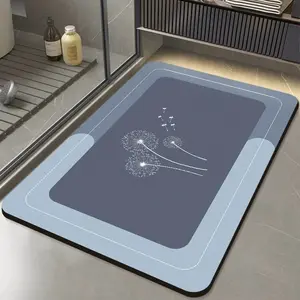 Diatomite Bath Mat, 1 Count Quick Dry Non-Slip Water Absorbent Bathroom Rug, Soft Comfortable Mat for Bathroom, Shower, Laundry Room, Bedroom, Living Room, Kitchen, RV Bathroom, Nonslip Bathroom Rugs