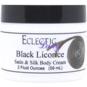 Black Licorice Satin and Silk Cream,  Body Cream, Body Lotion