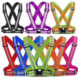 High elastic bands, outside visibility belt, cycling or sport warning
