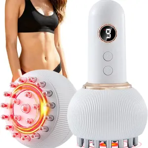 Vibrating Heat Lymphatic Massage Brush, Lymphatic Drainage Tool, 9-Level Body Massager, Back Waist Leg Muscle Relaxe Massage Tool