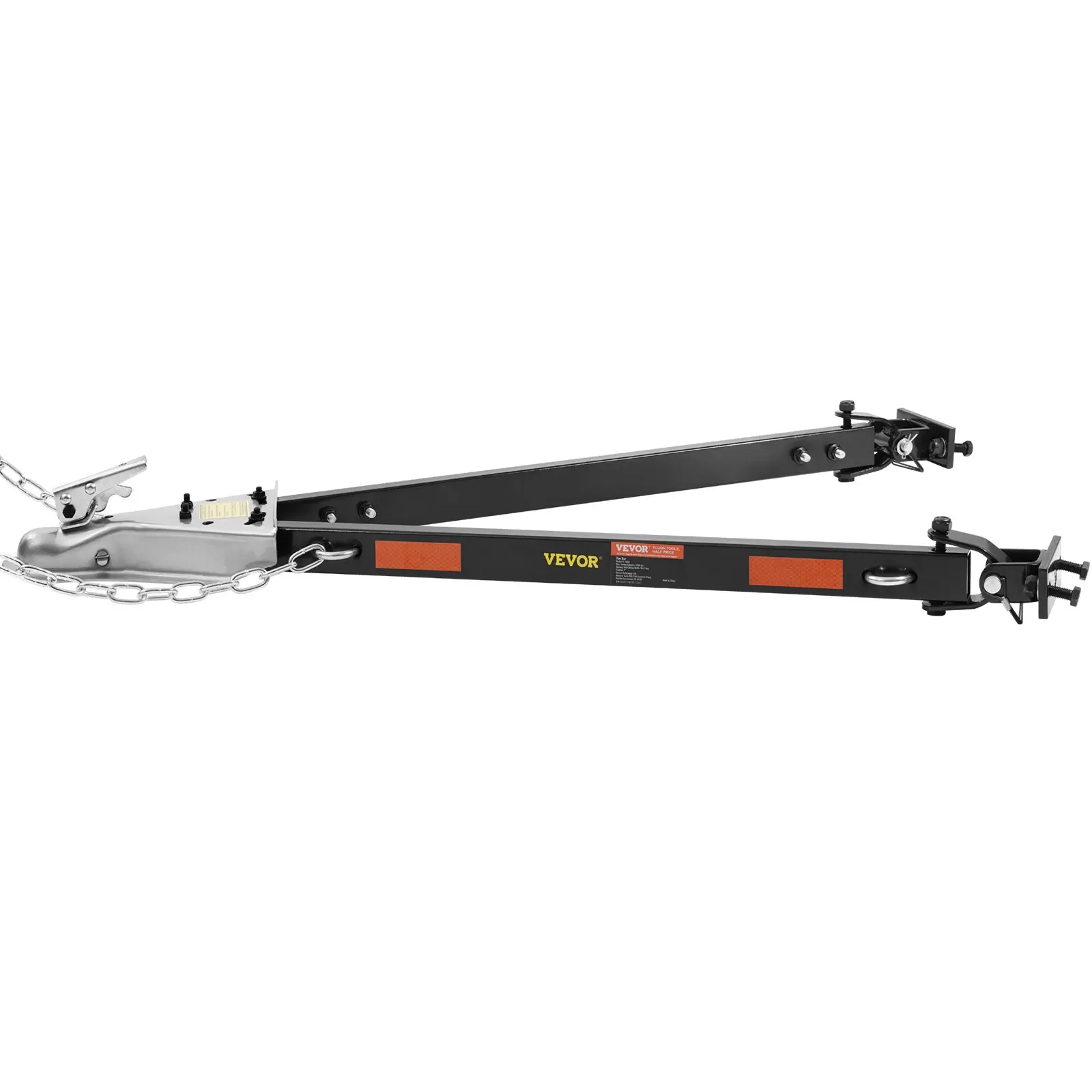 VEVOR Tow Bar, 5500 lbs Towing Capacity with Chains, Coupler Fits 2-Inch Ball Hitch, 39.4-Inch Opening Width, for RV Car Trailer Truck
