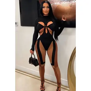 Showstopper Rachel Jumpsuit (Black/Nude)