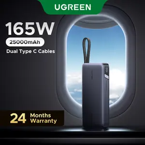 UGREEN 165W Power Bank, 25000mAh Laptop Portable Charger USB-C PD Fast Charging Laptop External Battery Pack for Dell,MacBook,HP,Asus,Lenovo,Steam Deck,Switch,iPhone,Galaxy, iPad and More，TikTokShopSpringGlowUp,Greenish