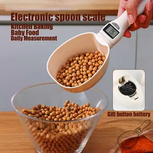 Smart Digital Kitchen Scale with Tare Function & Ad justable Measuring Spoon for Baking Cooking Pet Food & Baby Food Electronic Spoon Scale for Daily Measurement baking  scale digital food