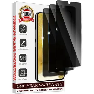 Entronix Case Privacy Screen Protector for Galaxy S10 Protector, Pack of 3 with Support Fingerprint ID Anti-Spy Tempered Film Protection Durable