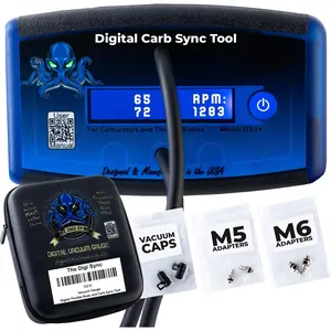 2-Channel - The Digi Sync Throttle Body & Digital Carb Sync Tool, Easy to Use & Accurate Carburetor Synchronizer, Vacuum Gauge Carburetor, Peaking Manometer, for Carbureted & Fuel-Injected Engines
