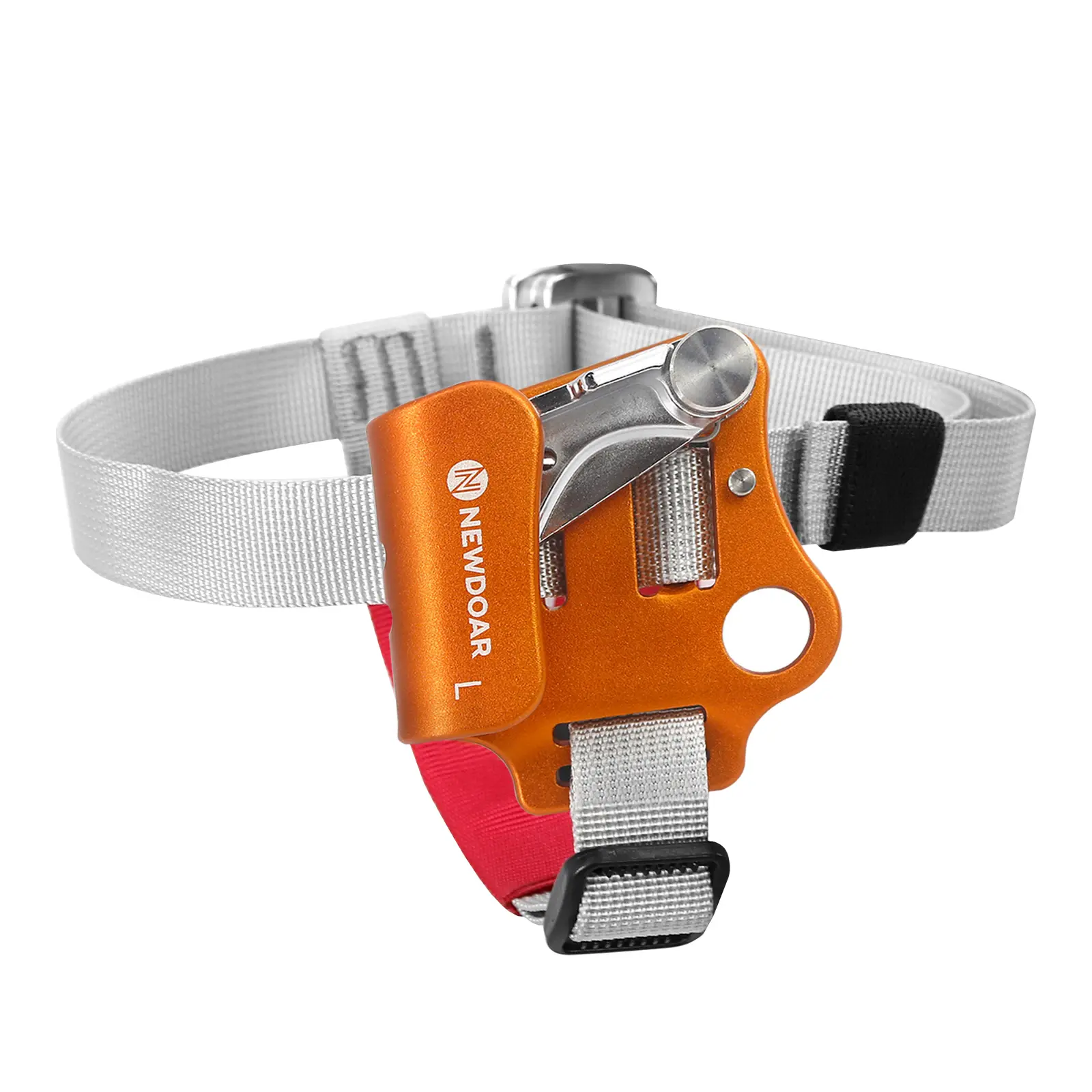 NEWDOAR Foot Ascender Riser for 8-13mm Ropes Aluminum Alloy Mountaineering Equipment with 330lb Load Capacity Wide Belt for Efficient Rope Ascents, Rock Climbing Gear, Tree Climbing