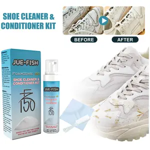 Jue Fish Shoe Cleaning & Repair Set – Brightens White Shoes, Removes Stains, and Yellow Edges; Portable Cleaner & Conditioner Kit shoe  cleaner