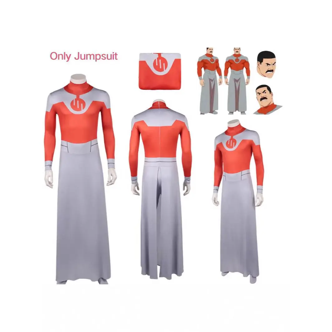 Fantasia Cartoon Invincible Thragg Cosplay Cloak Jumpsuit Men Disfraz Costume Male Superhero Halloween Carnival Party Clothes