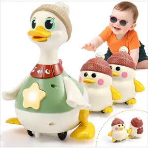 P-ITC06     Infant Baby Toys 6-12 Months: Musical Crawling Duck Toy Must Have 5 6 7 8 9 10 12 18 Month Old Baby Toy 0-6-12-18 Month Newborn Tummy Time Toys for 1 Year Old Boy Girl Gifts Stocking Stuffers