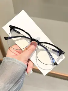 Lightweight Casual Rectangle Glasses for Daily Use, Basic Style Fashion Eyewear for Students and Work, Unisex Design for All Seasons, Fashionable Frames Glasses, Trendy Casual Eyeglasses