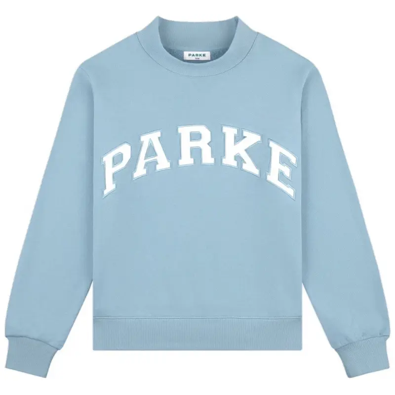 PARKE Unisex Mock Neck Letter Print Sweatshirt, Loose Fit Casual Sports Fitness Long‑Sleeve Pullover Top