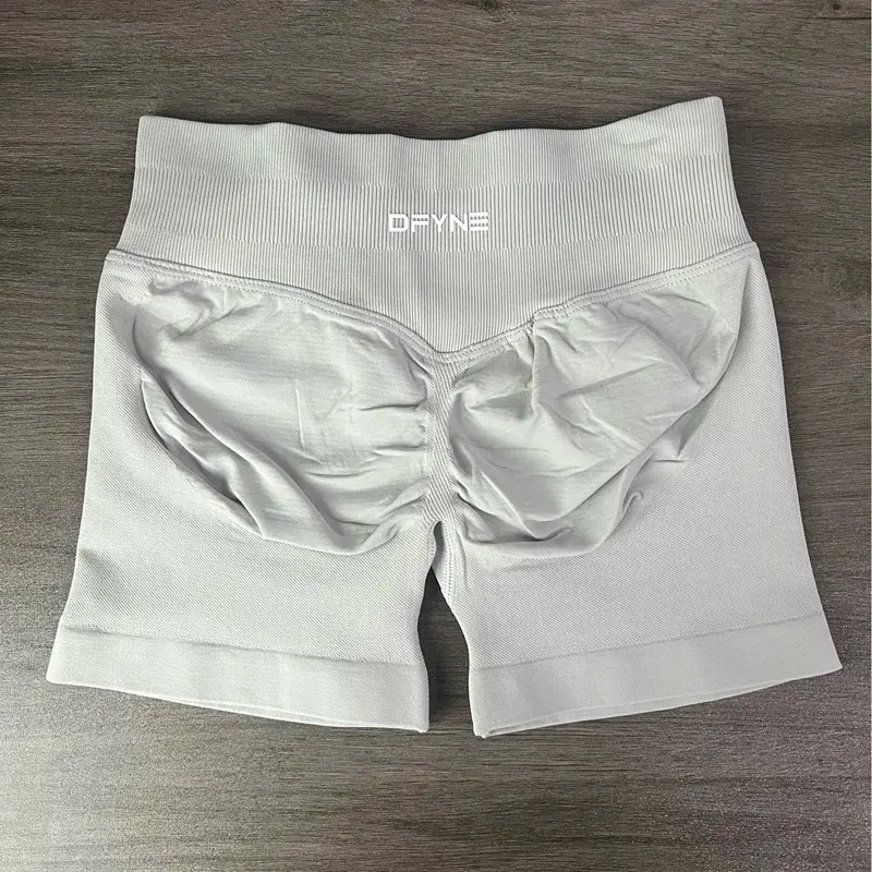 Impact  with Logo Low Waist Seamless Yoga  Scrunch Bum Gym  Workout Biker  Stretch Fitness Clothing Shorts