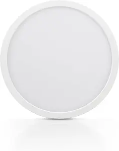 9 Inch Flush Mount Ceiling Light, 5 Color Temperatures Selectable, 24W 1800Lm Dimmable Ultra-Thin Round Lighting Fixture for Bedroom, Porch, Hallway, Stairwells, ETL Listed
