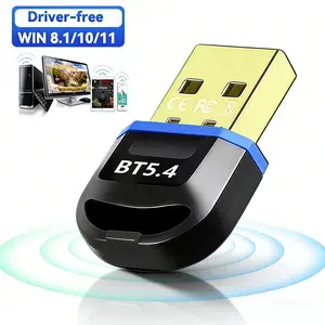 Bluetooth Adapter,USB Bluetooth 5.4 Adapter for PC,Plug and Play,Faster Speed,Mini Size,Supports Dual Modes,Bluetooth Receiver & Transmitter for Keyboard/Mouse/Headphone/Speakers/Printer,Windows 11/10/8.1/7