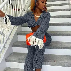 Three piece frayed denim set with headband Jacket Outfit Womenswear Casual Day Overall Shorts Suits