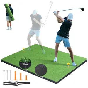 VEVOR Golf Hitting Mat,  , 5x4ft Artificial Turf Golf Hitting Mat, Golf Hitting Training Aids with 6 Golf Tees, Golf Practice Hitting Mat for Backyard Driving Indoor Outdoor Training