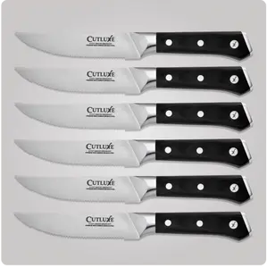 Cutluxe 5" Serrated Steak Knives Set 6-Piece