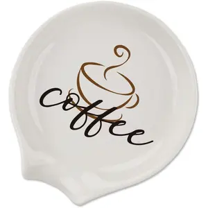 Coffee Spoon Rest Engraved Cute Counter Spoon Holder Funny Farmhouse Home Bar Coffee Station Table Accessories Décor Gift for Coffee Lovers Girlfriend Wife Husband Anniversary Friends