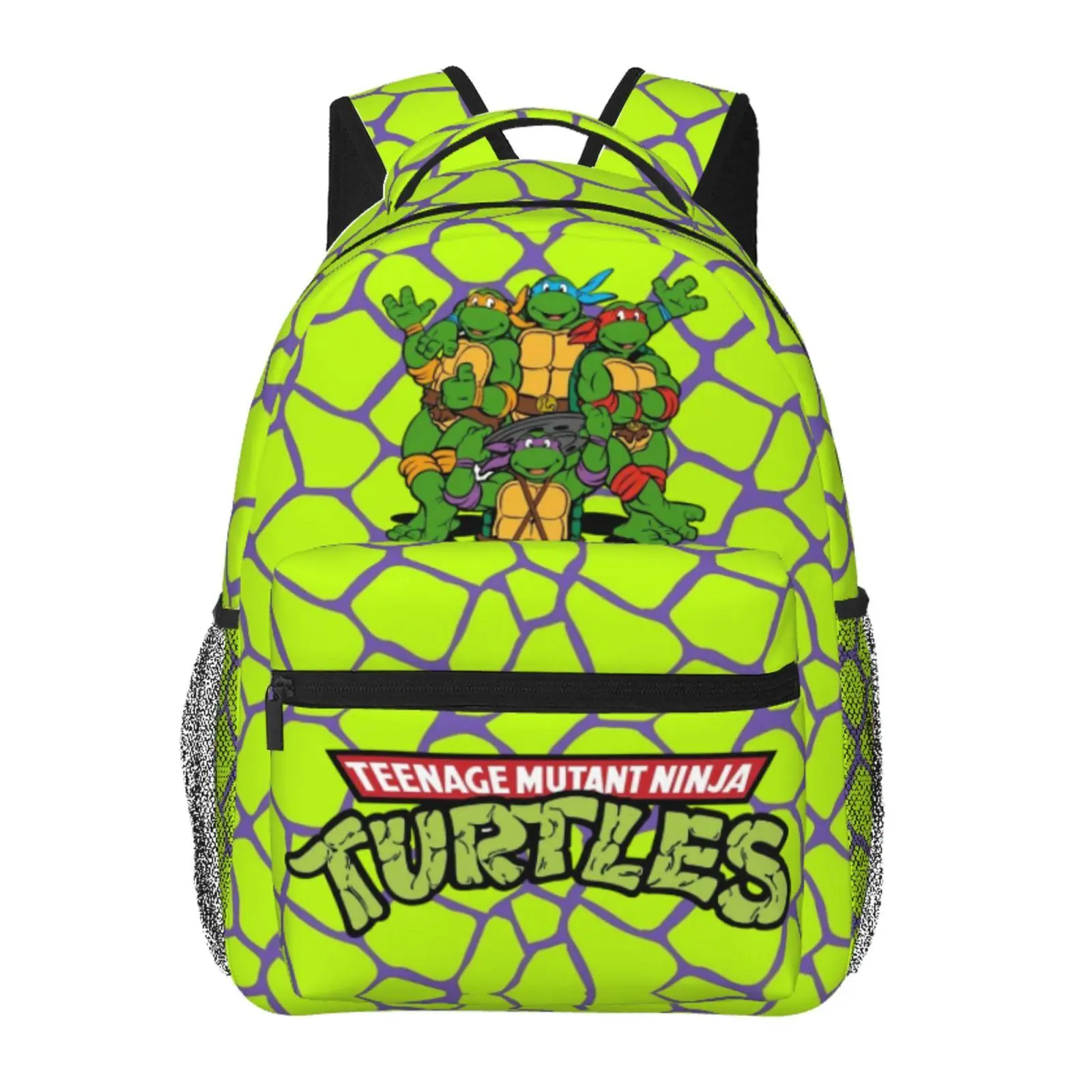 TMNT The Last Ronin School Backpack Mikey Memes Cartoon Bookbag with Adjustable Shoulder Straps TMNT Pizza Lightweight Fashion Daypack, Ideal Back to School Holiday Gift for Boys Girls