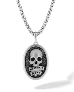 Memento Mori Pendant Necklace For Men 