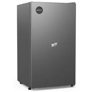 Upstreman mini fridges 3.2 Cu.Ft Sleek Stainless Steel Mini Fridge Energy Star Certified Adjustable Temperature Thermostat Reversible Door Compact pink Refrigerator Office Bedroom or Dorm CR32 College Outdoor drink fridge skincare fridge beverage cooler