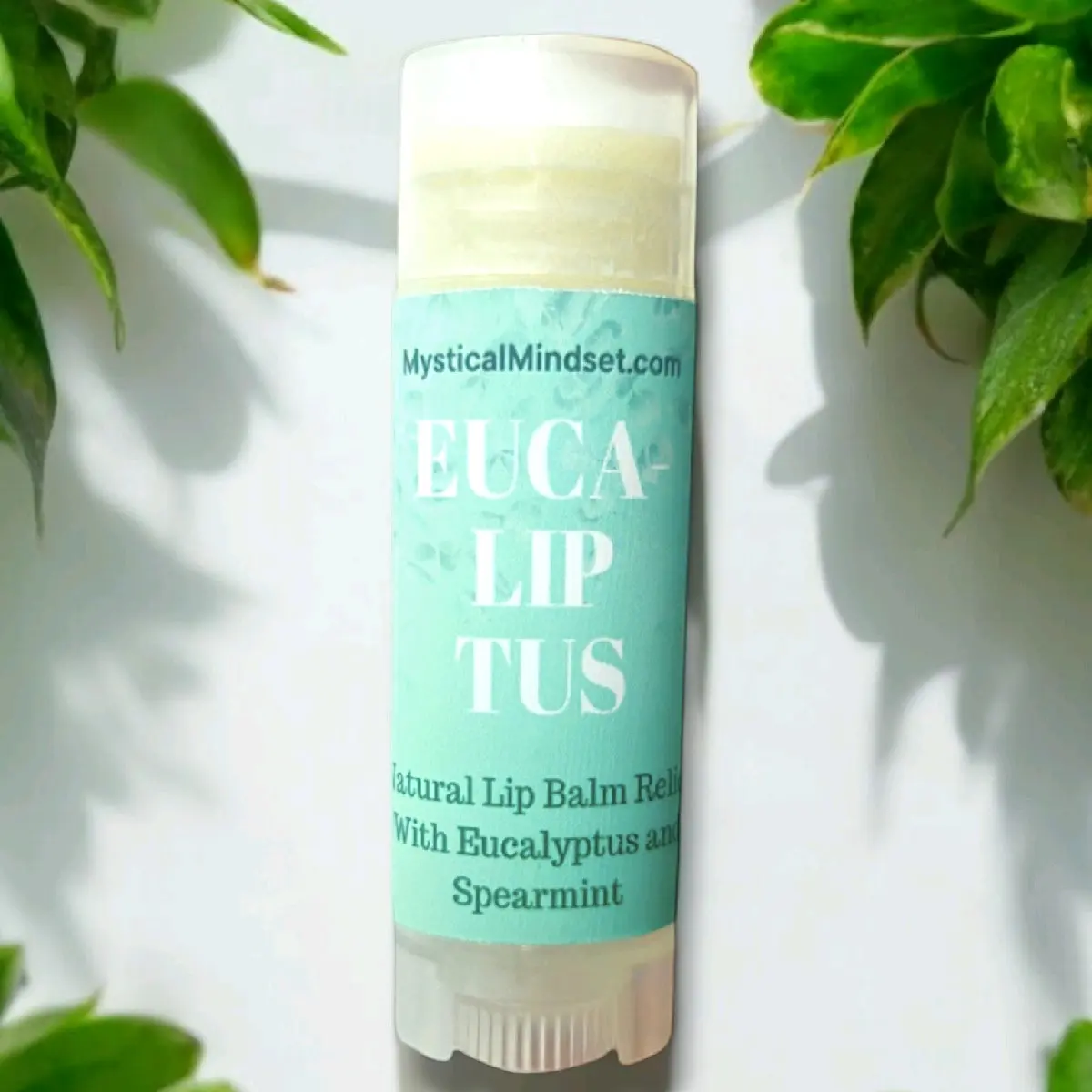 Organic Eucalyptus Lip Balm - "Euca-Lip-Tus" - with Spearmint, Shea Butter, Beeswax, Oils, Natural, Minty, Fresh, Clean, Scented Moisture Skincare