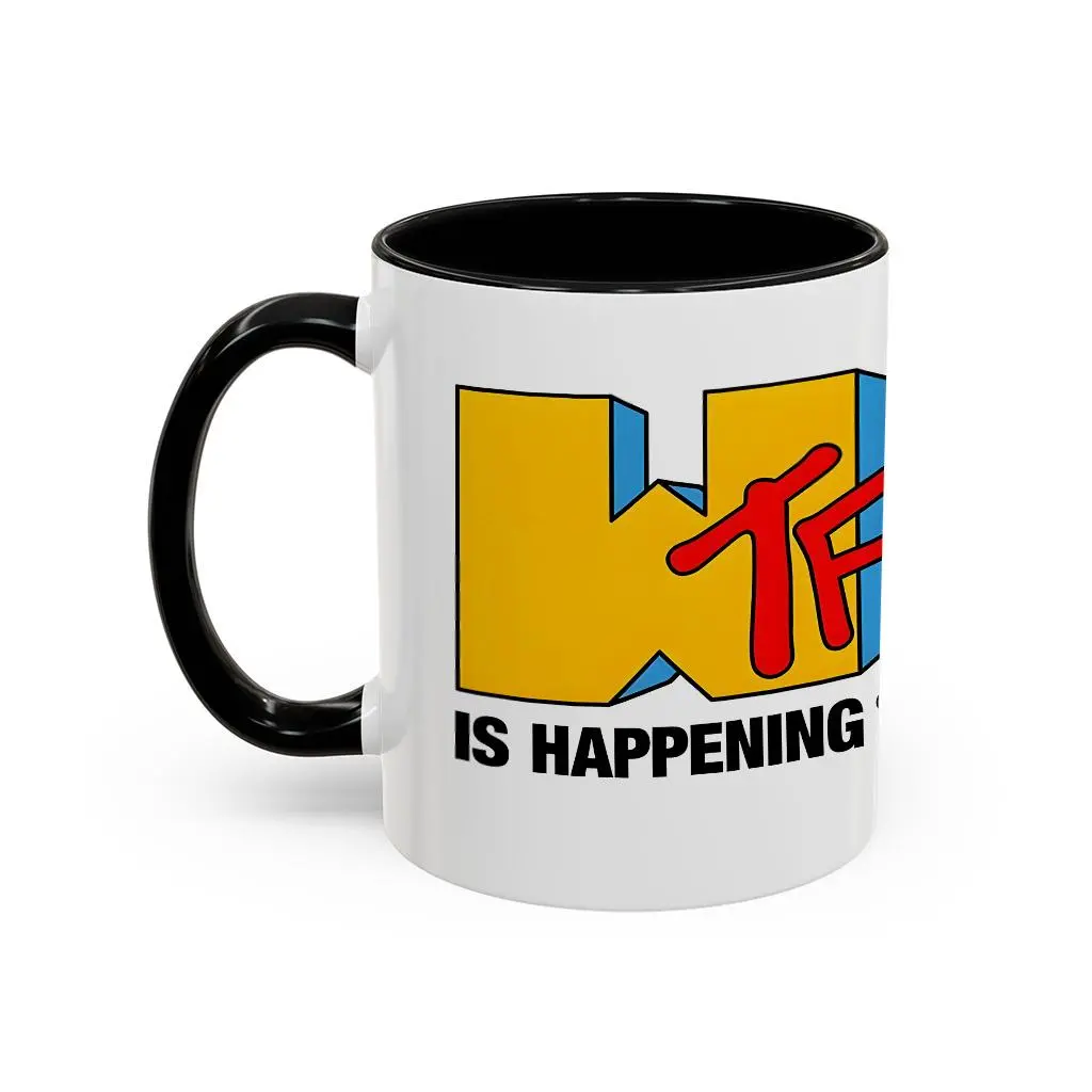 Wtf Mug, Funny Mug, Gift For Friend, Logo Parody Mug - scs17022