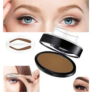 Natural Eyebrow Stamp Powder, Perfect Eyebrow Stamp Seal, Delicate Eyebrow Shape Makeup Tool, Brow Stamping Kit for Professionals and Beginners