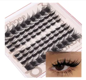 Fox Eye Lash Clusters Cat Eye Lash Extensions Wispy Manga Eyelash Clusters Anime Cluster Eyelash Extensions C-Curly & L-Curly Cluster Lashes Fairy Left & Right Eyelashes Clusters by Mavphnee