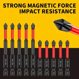 Magnetic Drill Bit Set, Power Tool Accessories, Anti-Slip Cross Drill Bits & Impact Drill Bits, Suitable for Electric/mechanical Drivers, Durable Safety Solution, Magnetic Attachment