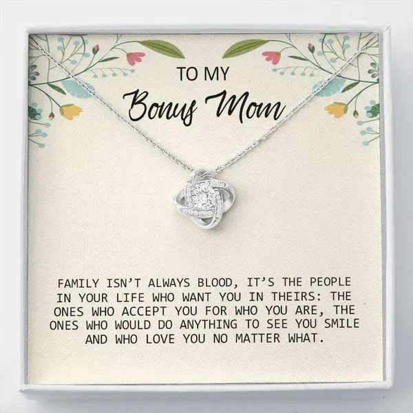 Stepmom Necklace, Bonus Mom Necklace Gift, Stepmom Mother In Law Wedding Gift From Bride, Mother Of The Bride Necklace, Mother’S Day Necklace Gift, Daughter Necklace With Gift Box