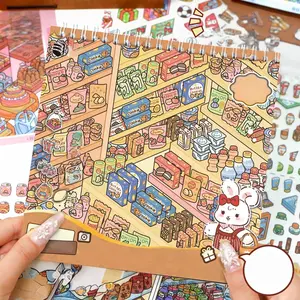 26 Sheets/book Decorative Sticker Set, Adhesive Stickers, Ideal for Organizing Supermarket Merchandise, Enhances Daily Hand Account & Stationery Decoration, Scrapbooking, Art Stickers