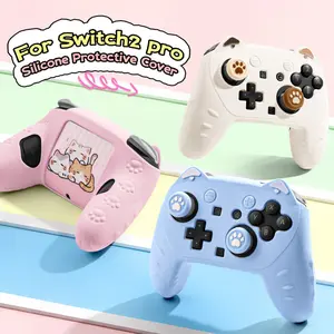 Compatible with For Switch 2 PRO controller silicone cases, For NS2 PRO cat-ear controller silicone protective cases, For NS2 game controller case accessories