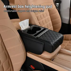 Car Armrest Storage Bag, Multi-Functional 5-In-1 Mat, Suitable For Car Armrests, Car Storage Bags, Car Center Console Organizers, And Includes Cup Holders And Phone Holders, Ideal For Long-Distance Driving Trips.